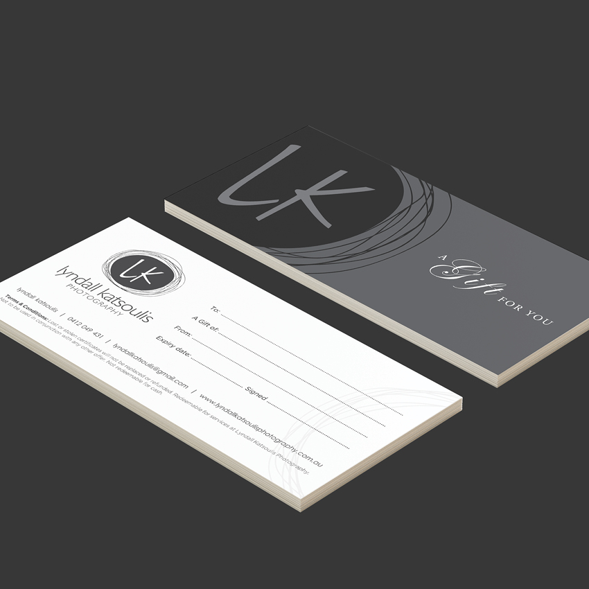 LK PHOTOGRAPHY DL Gift Vouchers Designed by NV ART